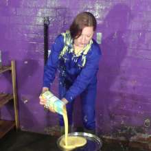 DungeonMasterOne: Lucia: Lots of Custard in Brand New Boilersuit and Wellies