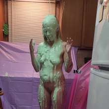Slimed Models: MJ's First Time: A Naked Green Sliming