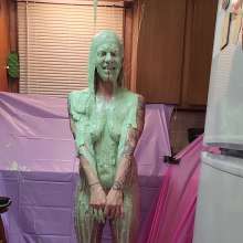 Slimed Models: MJ's First Time: A Naked Green Sliming