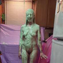 Slimed Models: MJ's First Time: A Naked Green Sliming