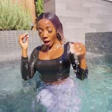 WetlookFashion: Naomi Gets Wet in Black and White