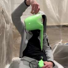 Chav Boy Messy Mark: Nike Tech Fleece in Grey Destroyed by Gunge