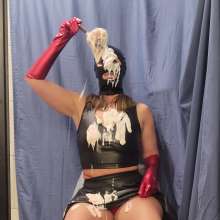 MessyLove91: Pies, Cake Batter, and Sex Play Fun in My Leather Outfit