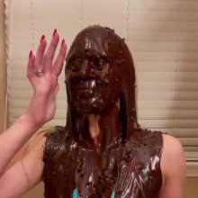 Slimed Models: Scarlett the Human Chocolate Fountain