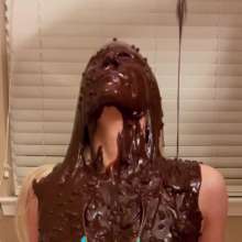 Slimed Models: Scarlett the Human Chocolate Fountain