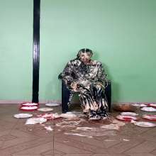 RevSlymsford: Sophia's Epic Leather Trashing With Pies and Gunge