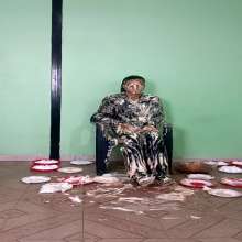 RevSlymsford: Sophia's Epic Leather Trashing With Pies and Gunge