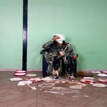 RevSlymsford: Sophia's Epic Leather Trashing With Pies and Gunge