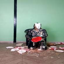 RevSlymsford: Sophia's Epic Leather Trashing With Pies and Gunge