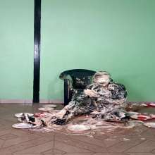 RevSlymsford: Sophia's Epic Leather Trashing With Pies and Gunge