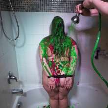 princesslavender: Tied and Slimed!  Slime Shower