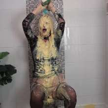 custardcouple: Messy N Wet Hairwash 2