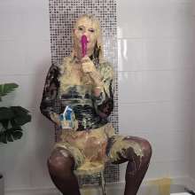 custardcouple: Messy N Wet Hairwash 2
