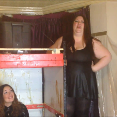 CandyCustard: Maria Gunged in full PVC outfit!