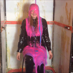CandyCustard: Maria Gunged in full PVC outfit!