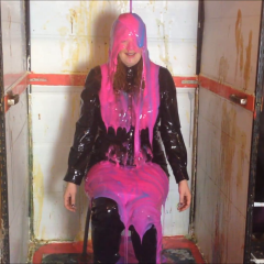CandyCustard: Maria Gunged in full PVC outfit!