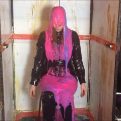 CandyCustard: Maria Gunged in full PVC outfit!