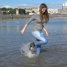 LisaMoomin: Nadia on our local beach