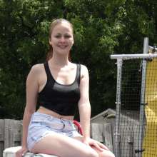 DunkTankFan: new Kate Dunked in a Blue and White Dress and white Pantyhose