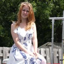 DunkTankFan: new Kate Dunked in a Blue and White Dress and white Pantyhose