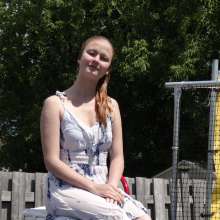 DunkTankFan: new Kate Dunked in a Blue and White Dress and white Pantyhose
