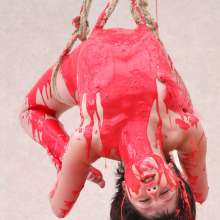 FOXY: tied and suspended with paint