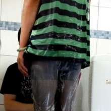 pachin: Get Wet The Black Pantyhose