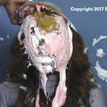 SlapstickStuff: Brin's Final Scene Ever!  Pies and Falling and Catsuits.