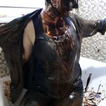 Stella: Stella ruins her clothes with cake batter and chocolate syrup.