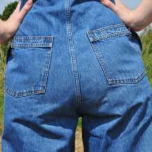 DungeonMasterOne: Mud!  Friday and Chastity in cute overalls push each other in!