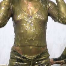 MostWam: Bobby& Corrine in a Bronze Gunge Bath [Braless]