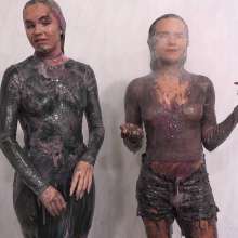 MostWam: Bobby& Corrine in a Bronze Gunge Bath [Braless]