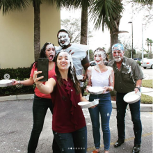 Pinhead: Instagram pie fight