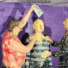 DungeonMasterOne: Penny Banks comes to Saturation Hall in a three girl mess frenzy!