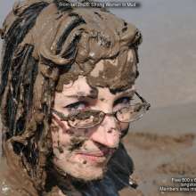 DungeonMasterOne: Combat Girls in Mud!  Violet and Felicity in the mudbanks