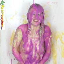 bosunbob: Photoset of Scarlot Rose Pie-splatted and Slimed
