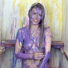 bosunbob: Photoset of Scarlot Rose Pie-splatted and Slimed