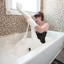 Stella: Stella orgasms and gets stuck in a tub of fluffy white slime.