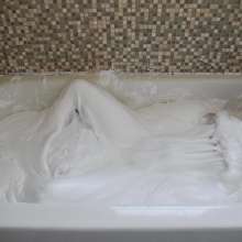 Stella: Stella orgasms and gets stuck in a tub of fluffy white slime.