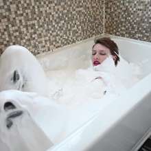 Stella: Stella orgasms and gets stuck in a tub of fluffy white slime.