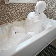 Stella: Stella orgasms and gets stuck in a tub of fluffy white slime.