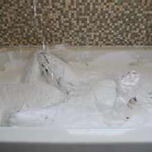 Stella: Stella orgasms and gets stuck in a tub of fluffy white slime.