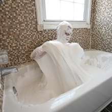 Stella: Stella orgasms and gets stuck in a tub of fluffy white slime.