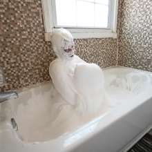 Stella: Stella orgasms and gets stuck in a tub of fluffy white slime.