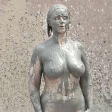 FOXY: Naked and mud covered