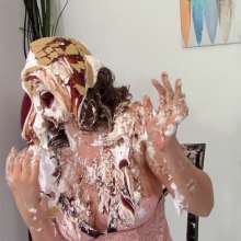 Messygirl: Karly is Pied while Filming a Commercial