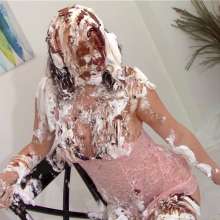 Messygirl: Karly is Pied while Filming a Commercial