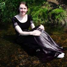 DungeonMasterOne: Chastity gets soaked in the river in a long formal dress