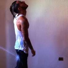 RevSlymsford: Rafa Soaked!  Hosed down and Strips to Underwear