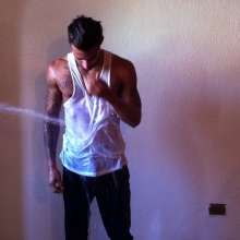 RevSlymsford: Rafa Soaked!  Hosed down and Strips to Underwear